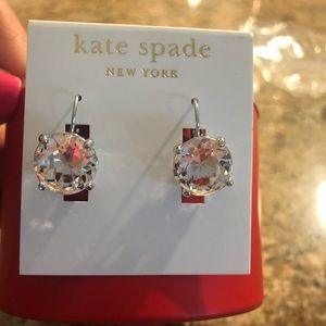 Kate Spade Round Leverback Earrings, Silver